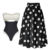 Swimsuit and polka dot skirt
