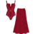 Swimsuit and skirt